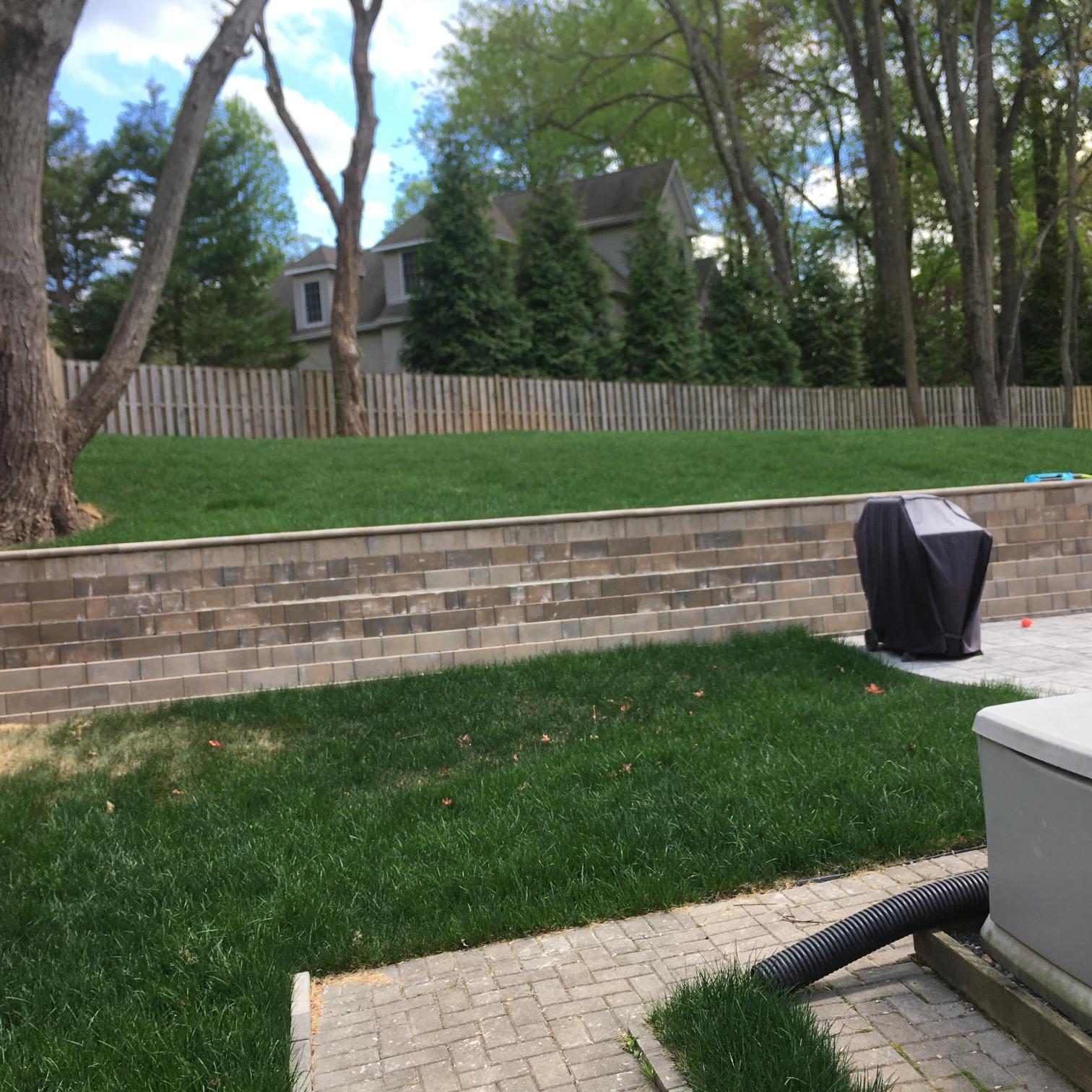 Covered concrete patio